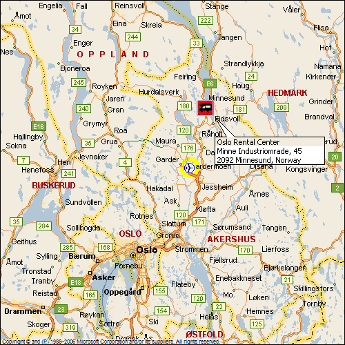 RV Rental Center  - Touring Cars ICE  - Oslo - Drop Off location only
