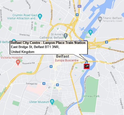 RV Rental Center  - Causeway Campers IRE  - Belfast - Lanyon Place Train Station
