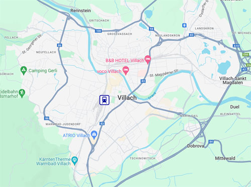 RV Rental Center  - Anywhere Campers  - Villach - Train Station