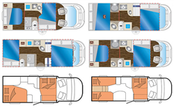 europe campervan hire example Group - 4 berth