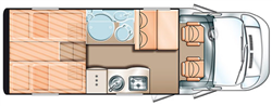 Campervan hire example M6 - Comfort Standard