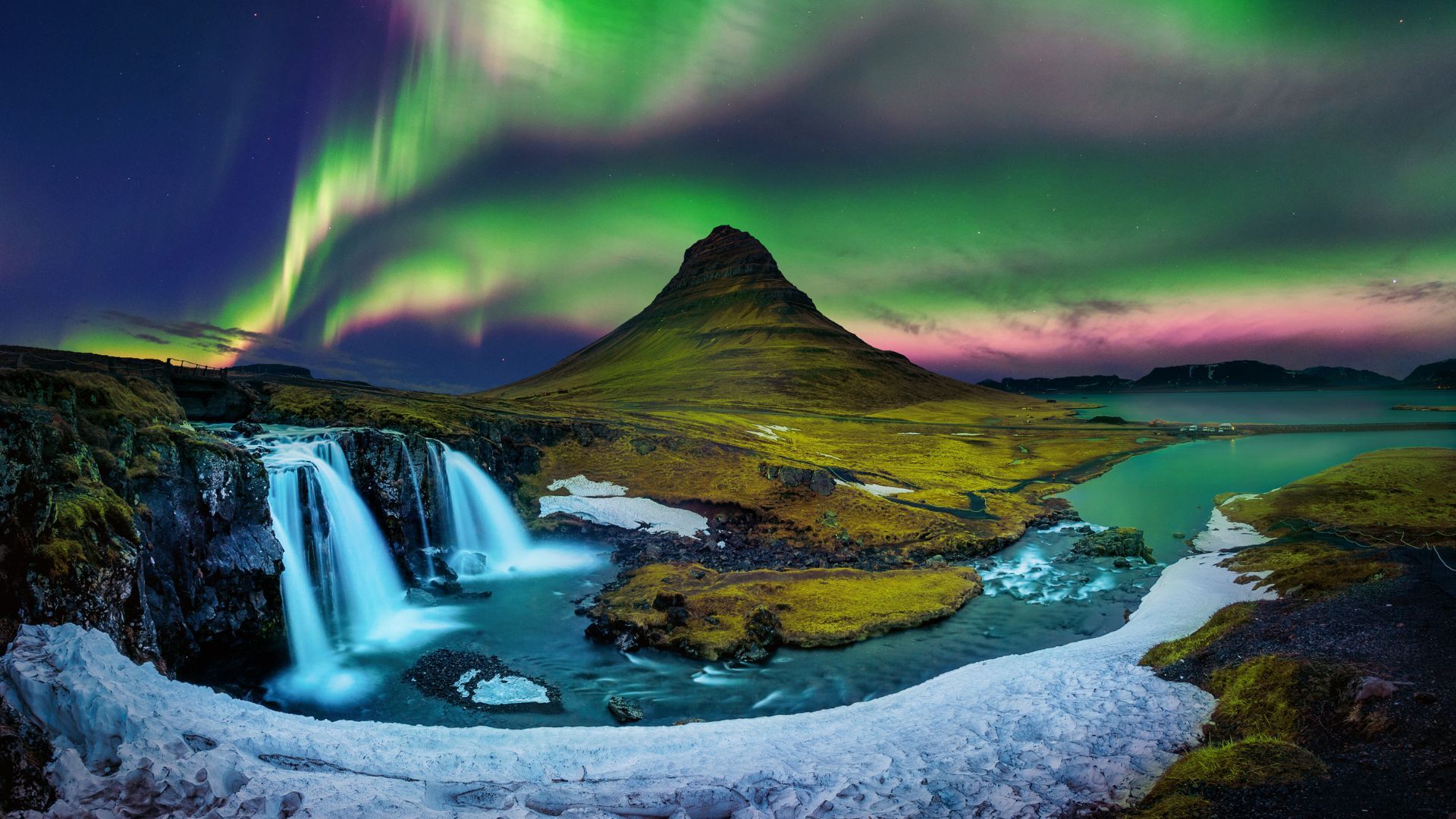 The iconic Kirkjufell mountain in Iceland, a popular stop for RV travelers