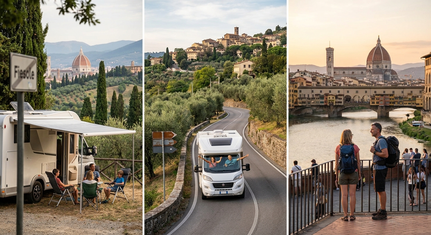 RV on a pet-friendly route in Tuscany near Firenze - Florence
