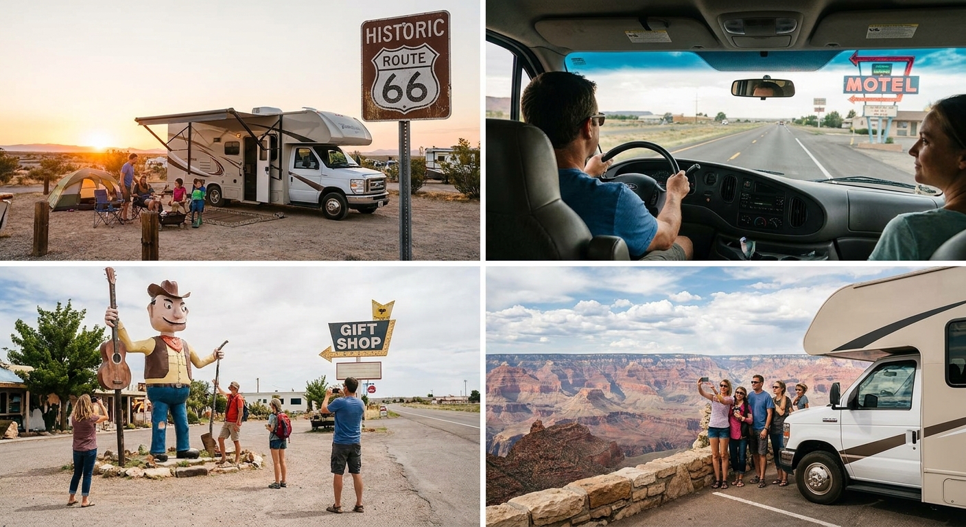 Podróż kamperem sekcja-1 dla Route 66