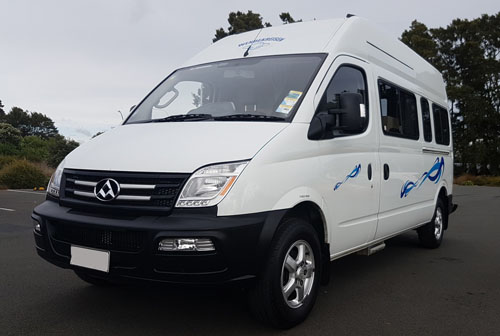 White Campervan/Class B Motorhome - Exterior Side View