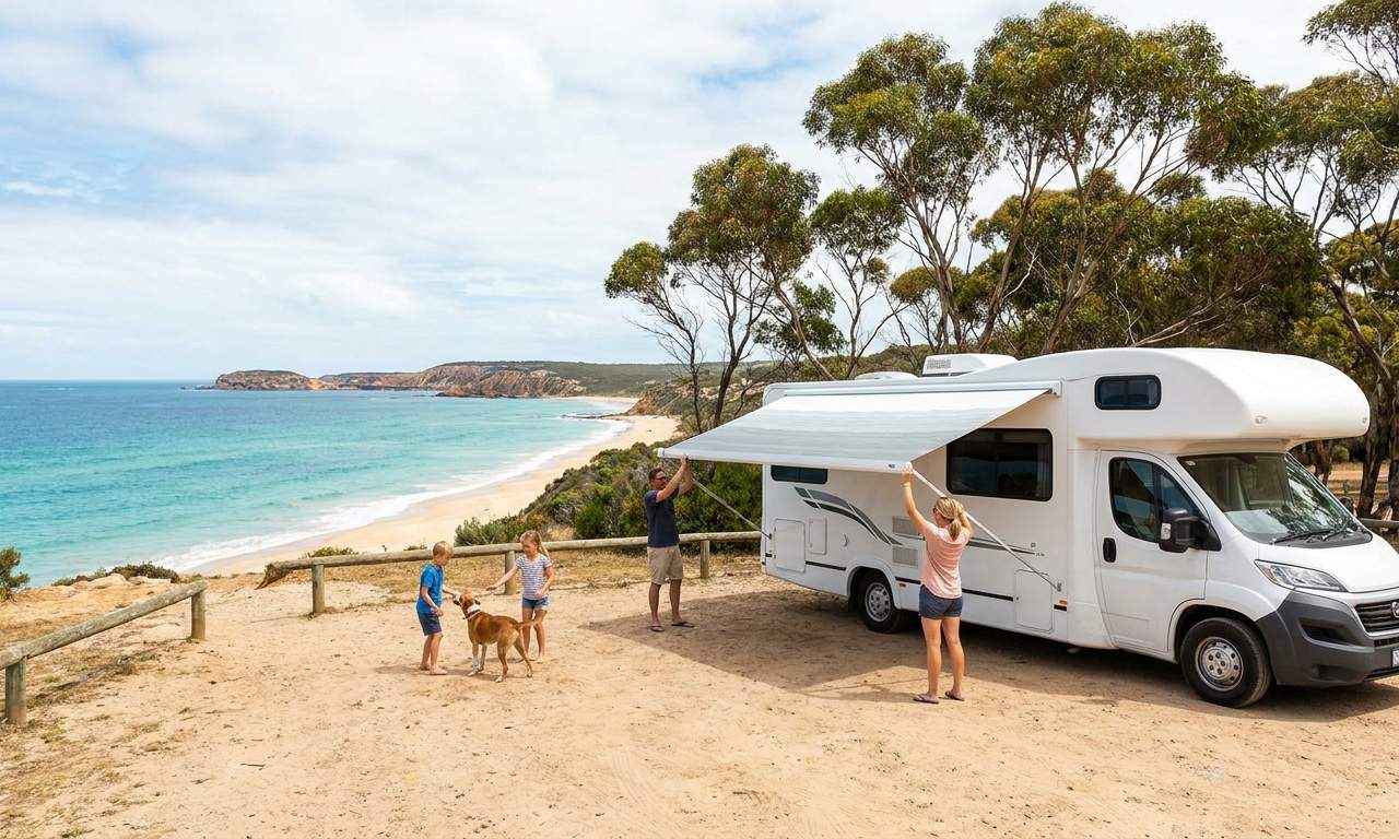 Scenic RV journey through Australia's diverse landscapes