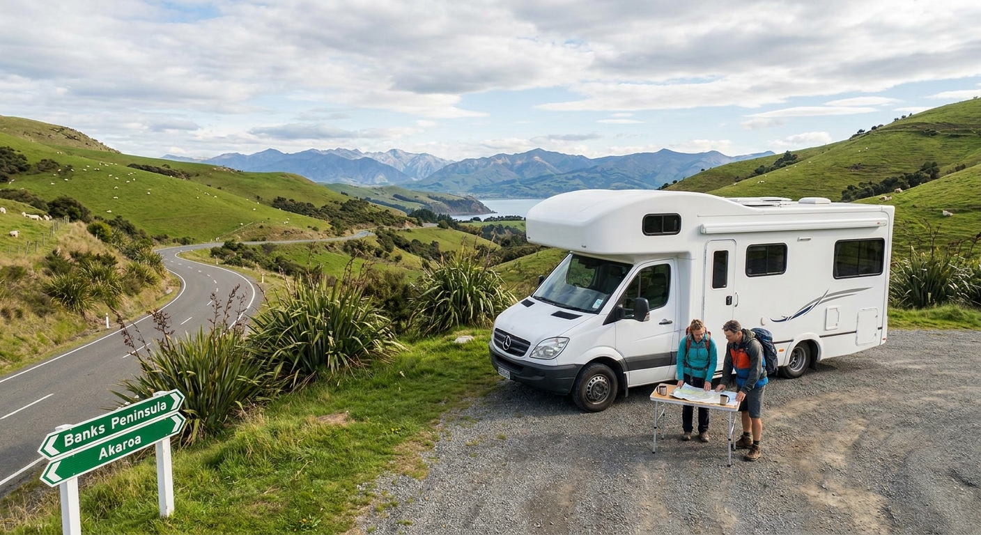 Scenic RV Itinerary Overview in Christchurch