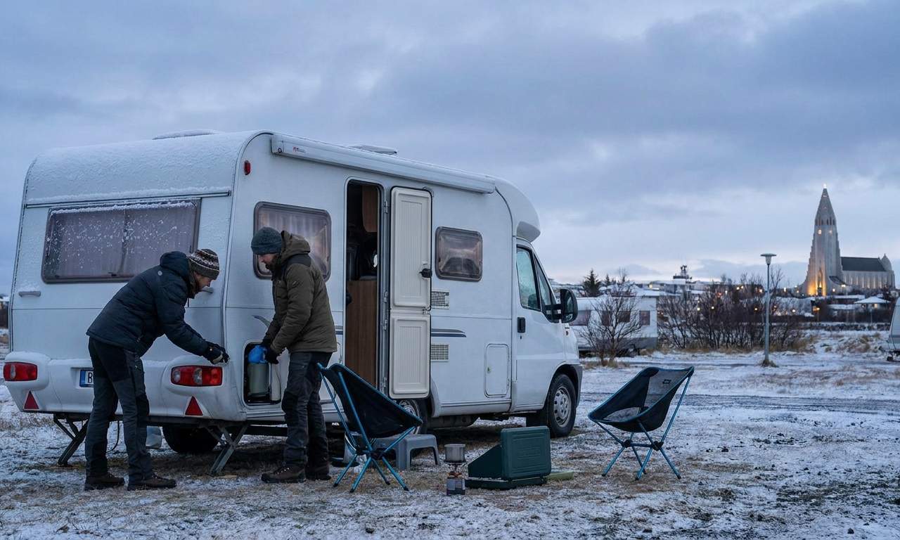 Podróż kamperem sekcja-1 dla Reykjavíku