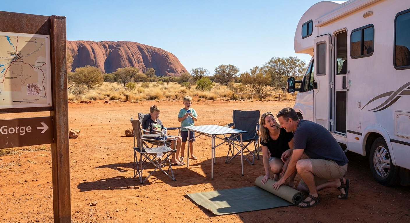 Scenic RV itinerary in Alice Springs Outback