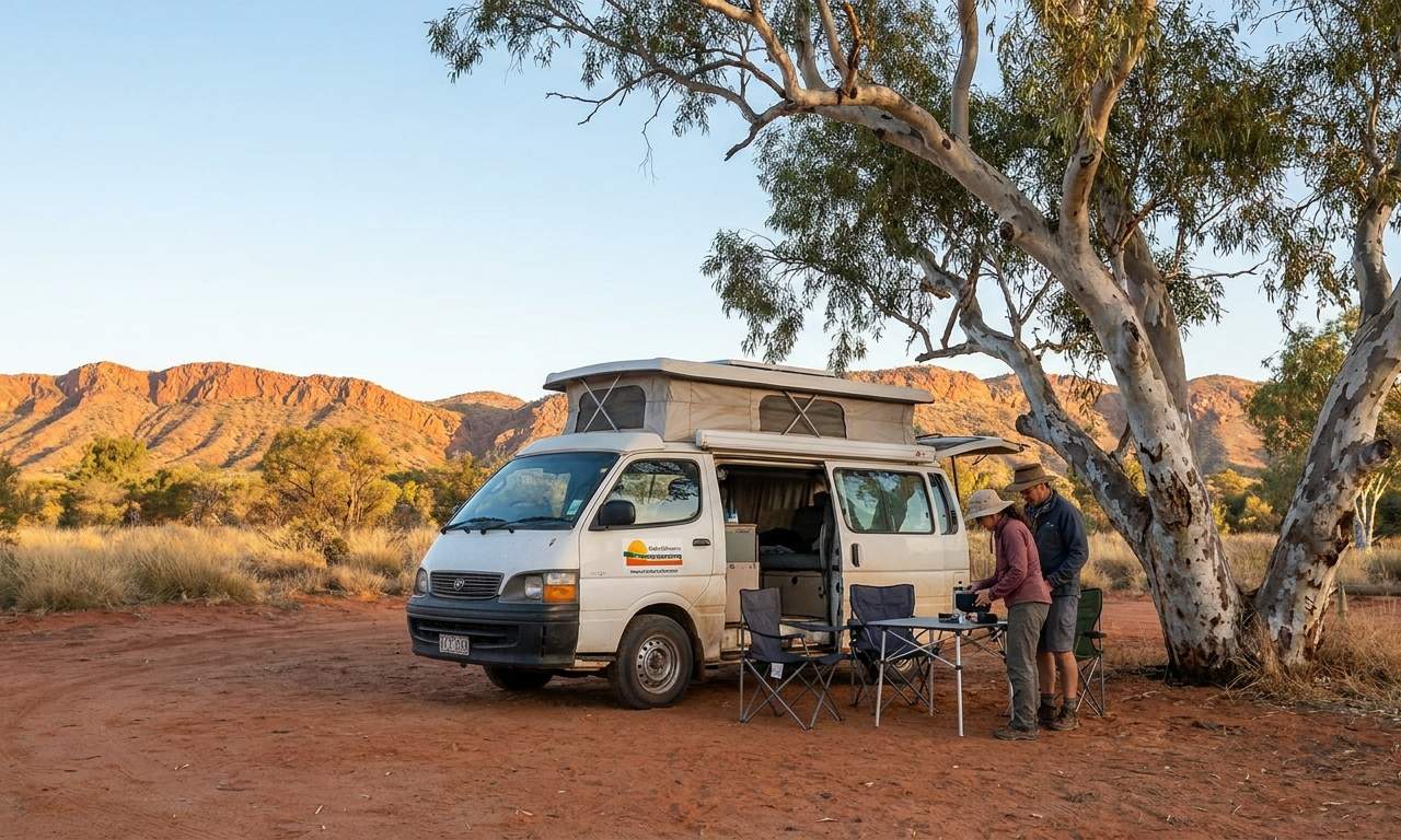 Podróż kamperem sekcja-1 dla Alice Springs