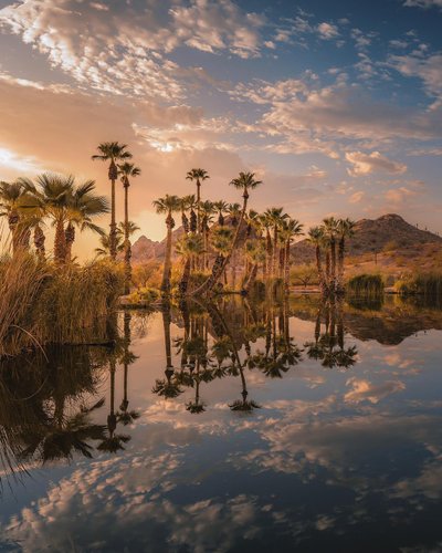 Scenic drive through the desert landscape surrounding Phoenix, Arizona