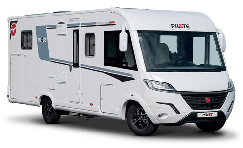 A family enjoying the view from their rented motorhome