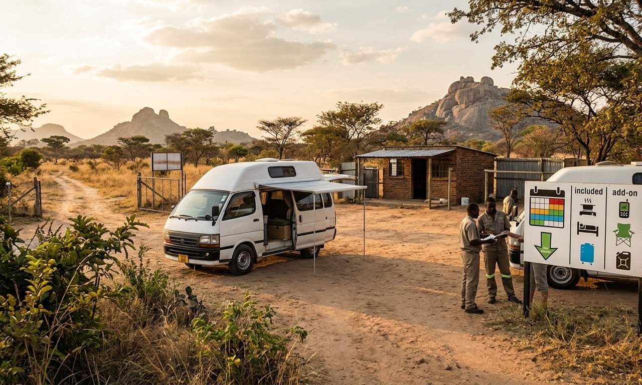 Kemping kamperem: wynajem w jedną stronę w Zimbabwe 2026