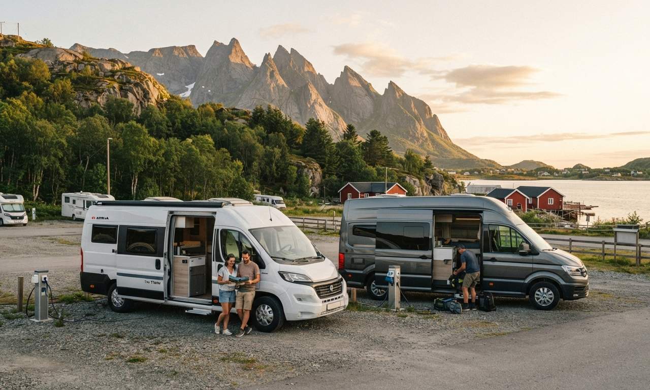 Wohnmobil mieten in Norwegen Schweden Dänemark Deutschland Skandinavien - Vergleichs-Guide 2026