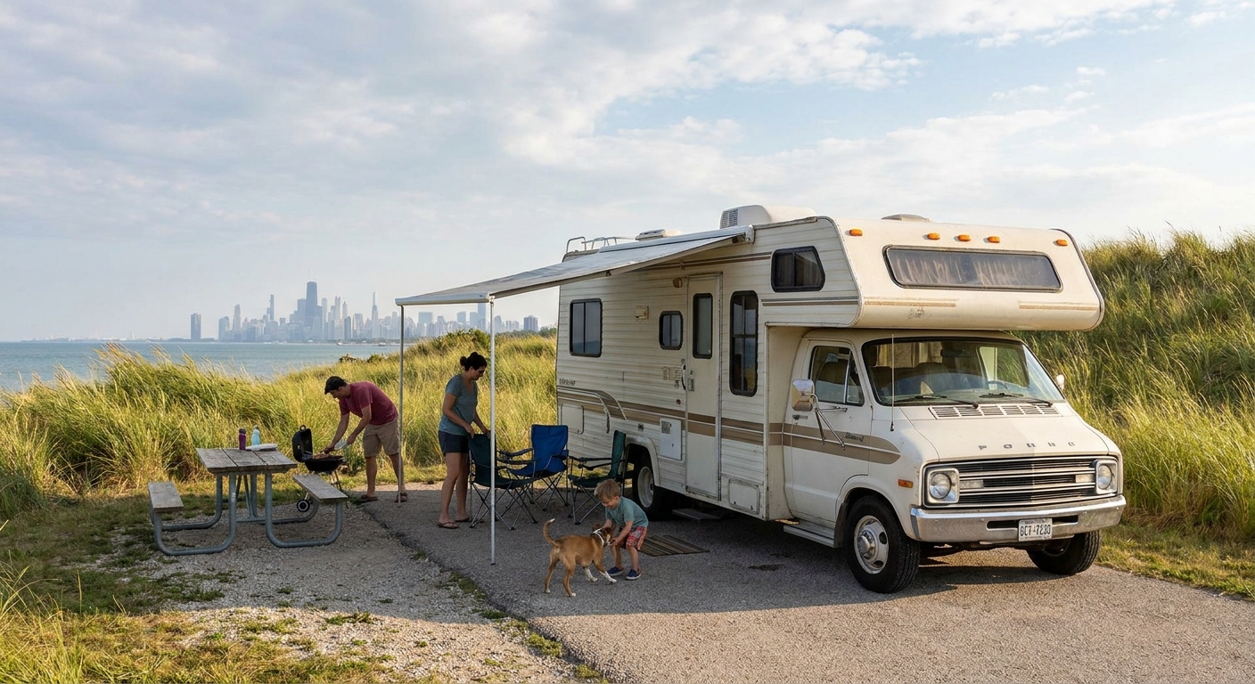 RV camping options in Chicago