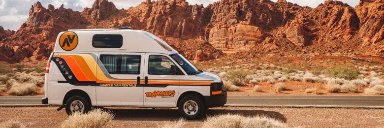A fleet of campervans ready for a Los Angeles road trip