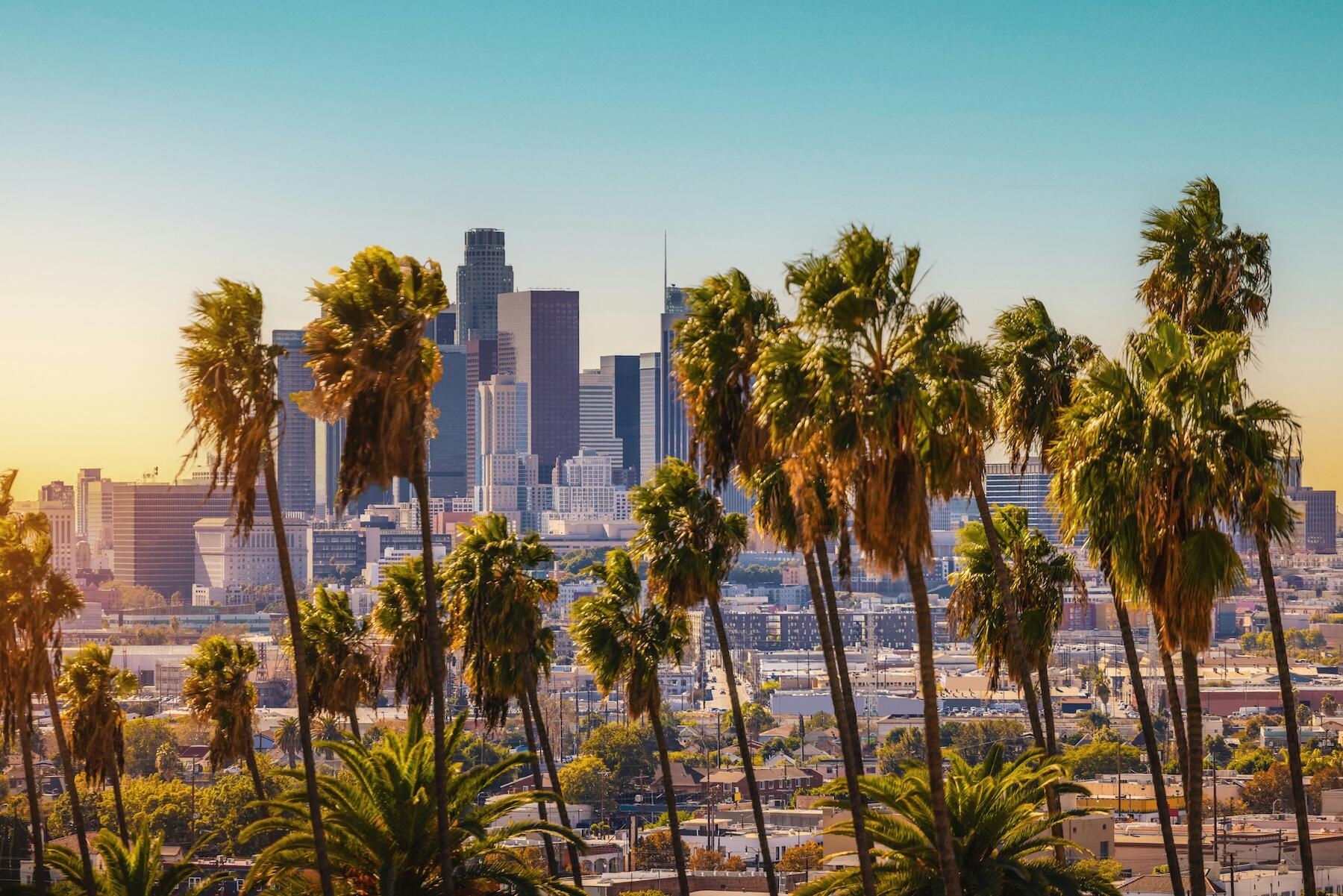 View of the iconic Hollywood sign from a scenic viewpoint, a top tip for any Los Angeles RV trip.