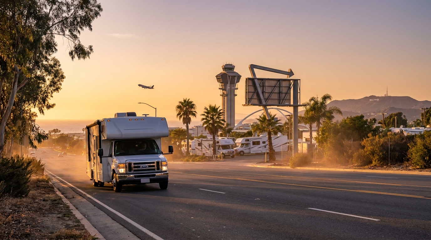 Plan podróży kamperem z lotniska w Los Angeles – od odbioru do trasy 2026