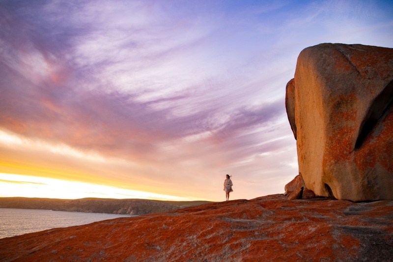 A scenic view of Adelaide's rolling hills and coastline, perfect for RV exploration