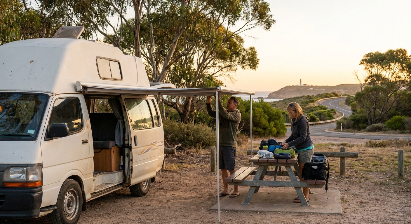 Map overview of a classic 7-day RV route around Adelaide's key regions