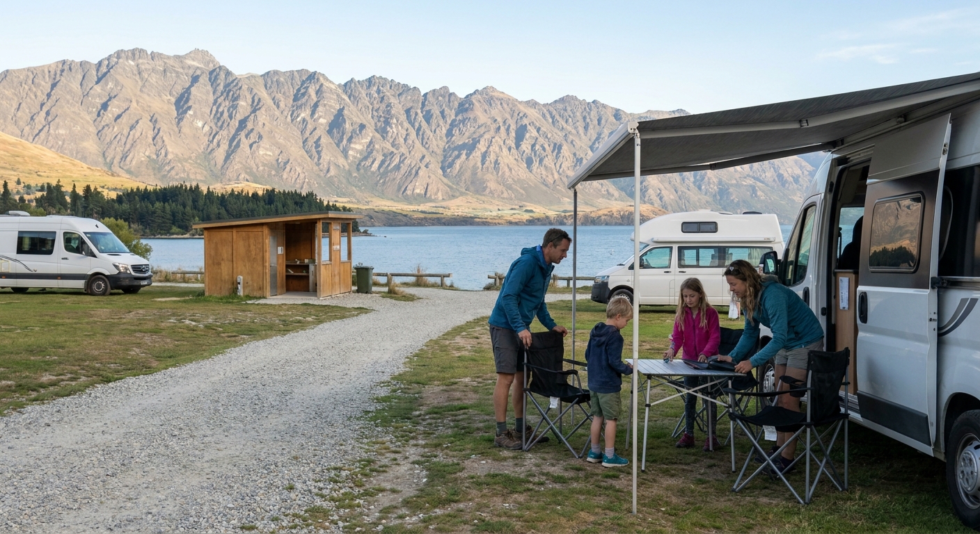 Luxury RV camping spot in Queenstown