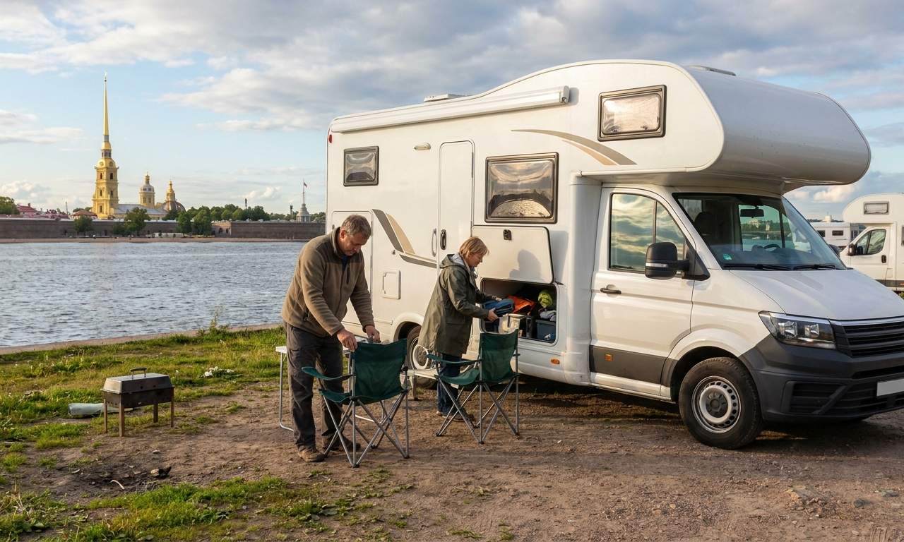 RV itinerary overview in Saint Petersburg