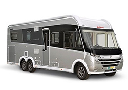 A couple enjoying the view from their rented luxury motorhome