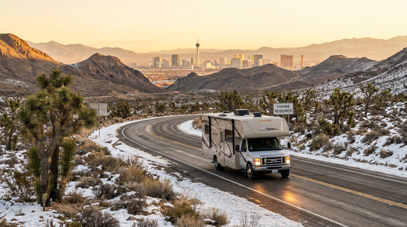 Winter RV Driving in Las Vegas - Safety Guide 2026