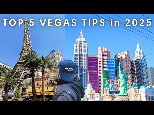 A montage of top tips for renting an RV in Las Vegas, showing different motorhomes and scenic spots