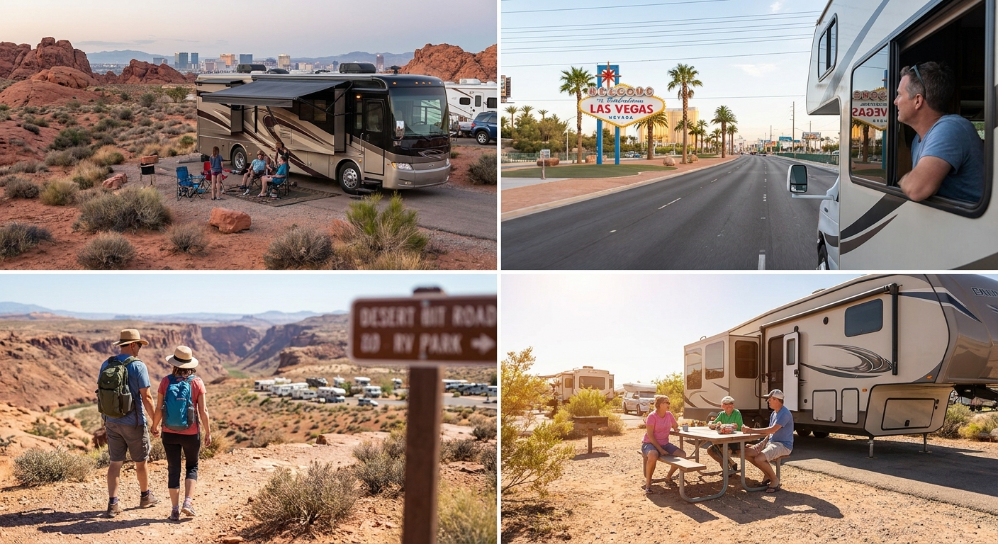 A scenic RV campground near Red Rock Canyon outside Las Vegas