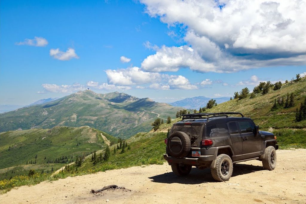 A scenic mountain drive near Salt Lake City ideal for RV camping.