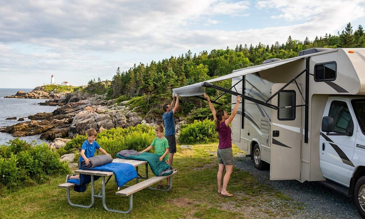 Families choosing an RV for a Halifax trip