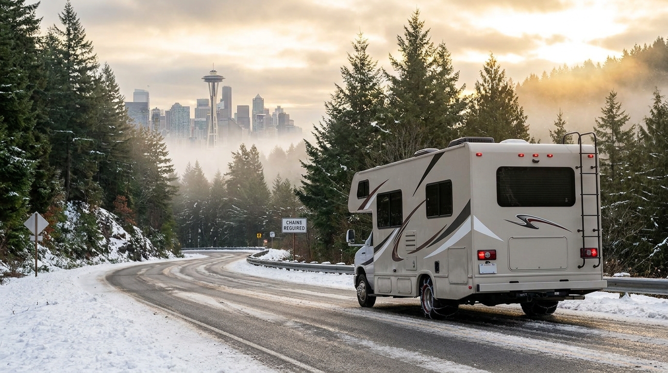 Winter RV Driving in Seattle - Safety Guide 2026