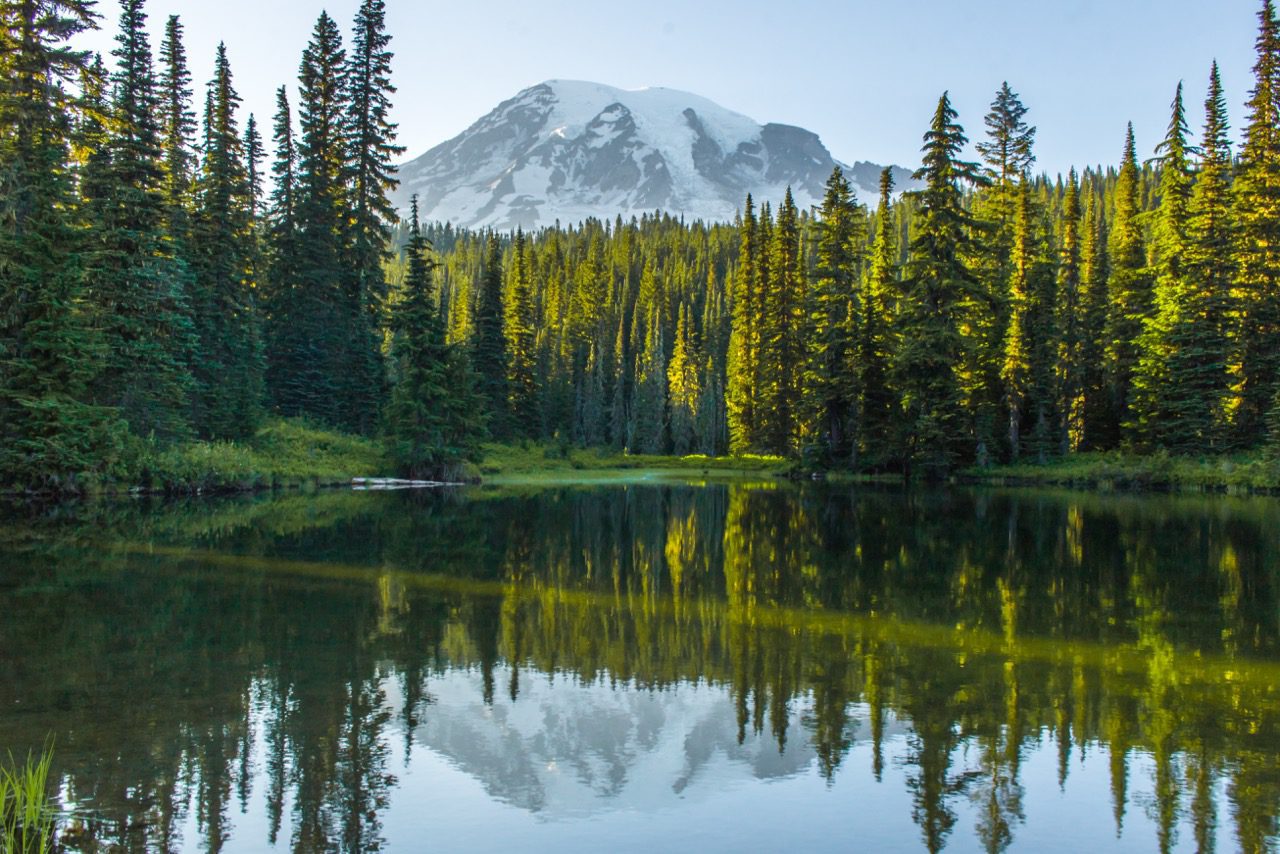 Seattle scenic landscape with luxury RV