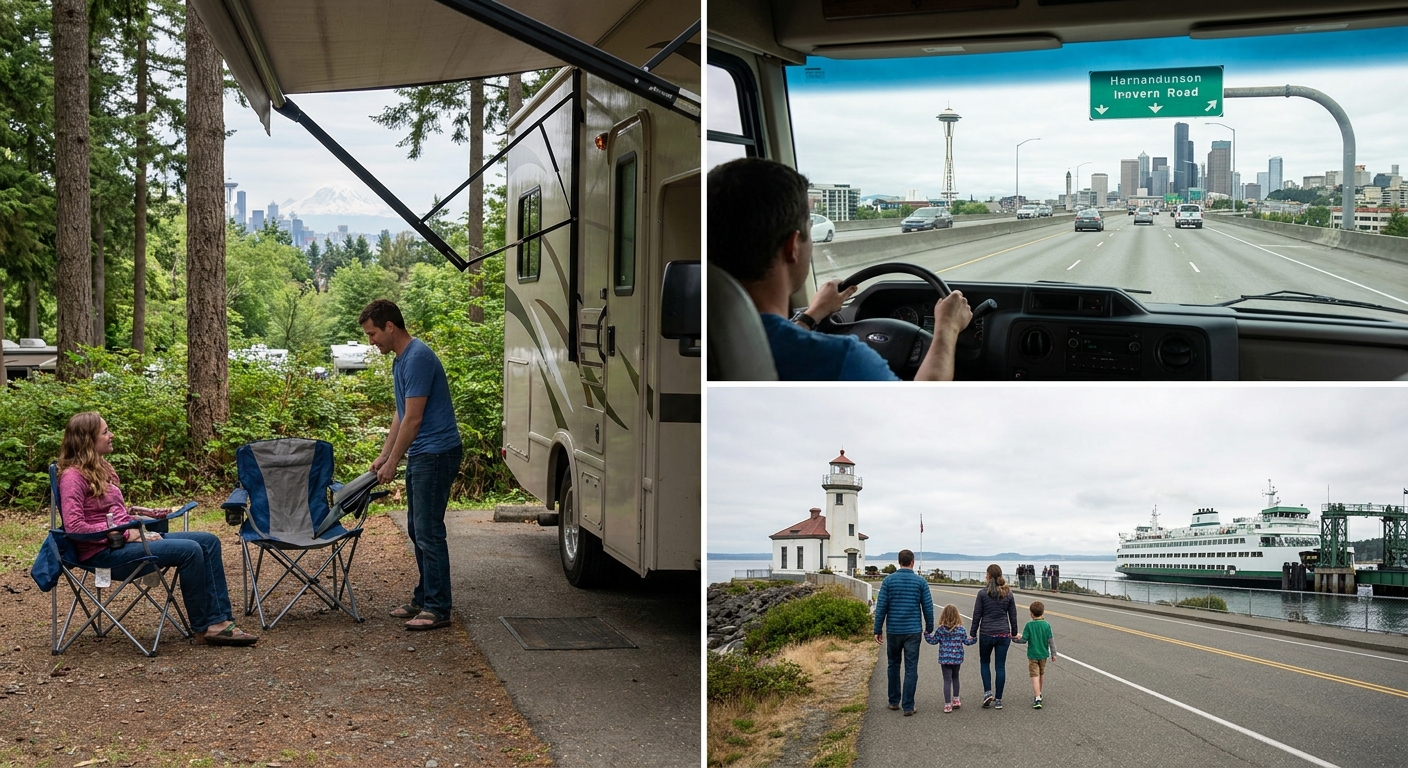 Driver showing RV license in Seattle