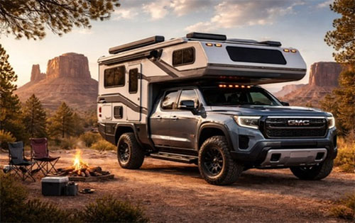 Motorhome EV Truck Camper